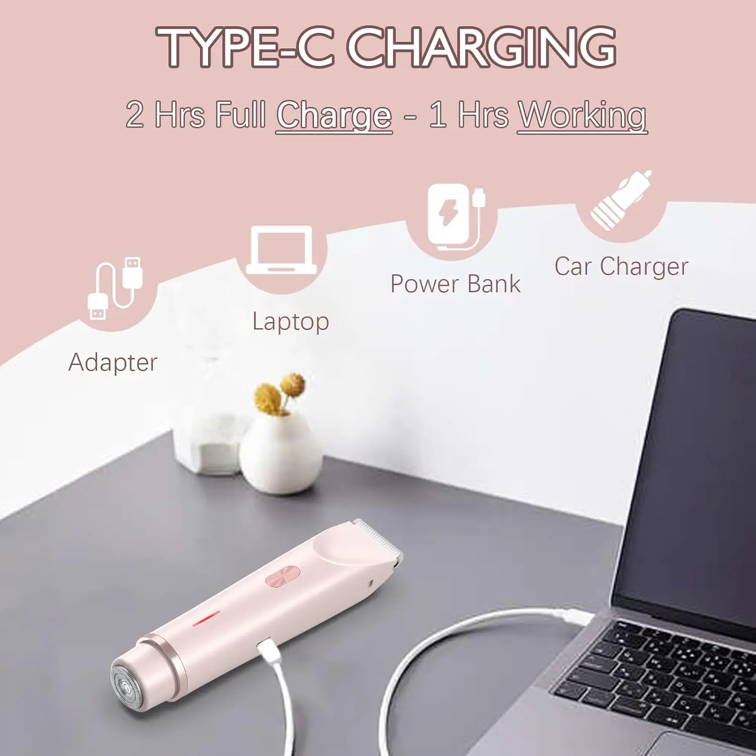 ماكينة إزالة الشعر للاستخدام المنزلي، ماكينة تشذيب لاسلكية للجسم، ماكينة حلاقة كهربائية محمولة لنزع الشعر