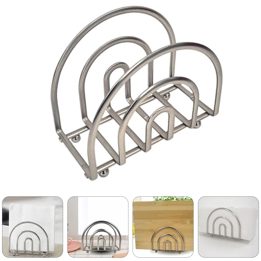 

1Pcs Kitchen Storage Rack Iron Paper Holder for Bathroom Toilet Supplies Modern Tissue Rack Silver Napkin Organizer Shelf