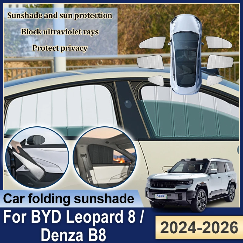 

Auto Sun Visors For BYD leopard 8 Denza B8 Accessories 2024 2025 2026 Car Side Window Sun Shade Foldable Sunshades UV Protection