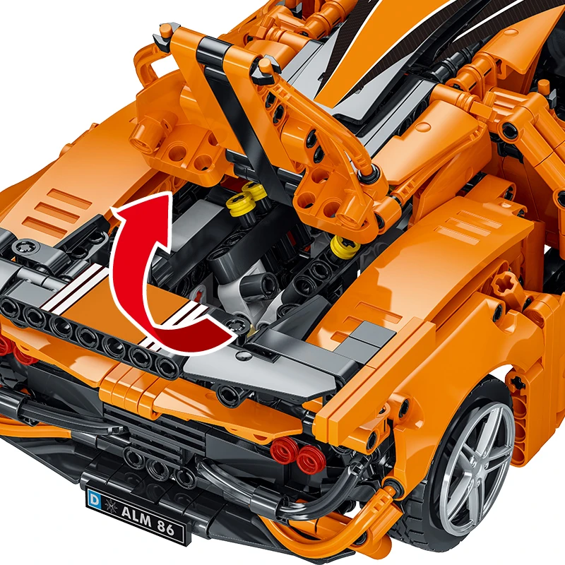 1397 قطعة مورك الأصلي الفني سوبر سباق السيارات اللبنات نموذج عدة الطوب لعب للأطفال الأولاد هدايا 023011 #6