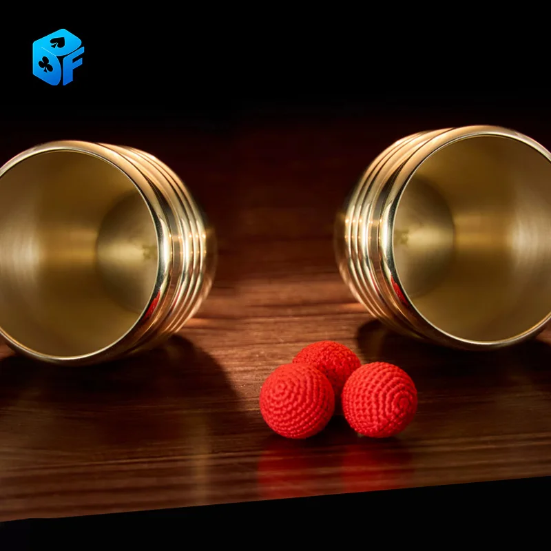 Bluether and Raphael Present  three Cups and balls Magic Tricks Close Up Street Stage Magic Props Magician Magic Kids Toys Menta