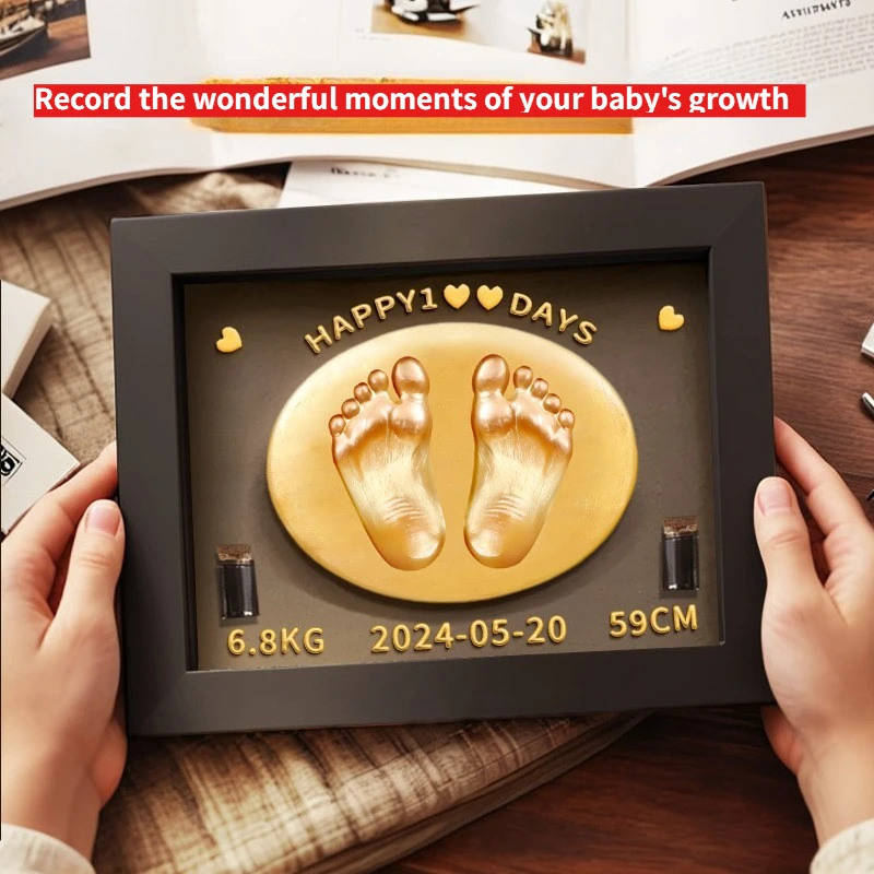 صانعي بصمات اليد وبصمات اليد للأطفال في شهر كامل، إطار صورة لبصمة اليد لحديثي الولادة #1