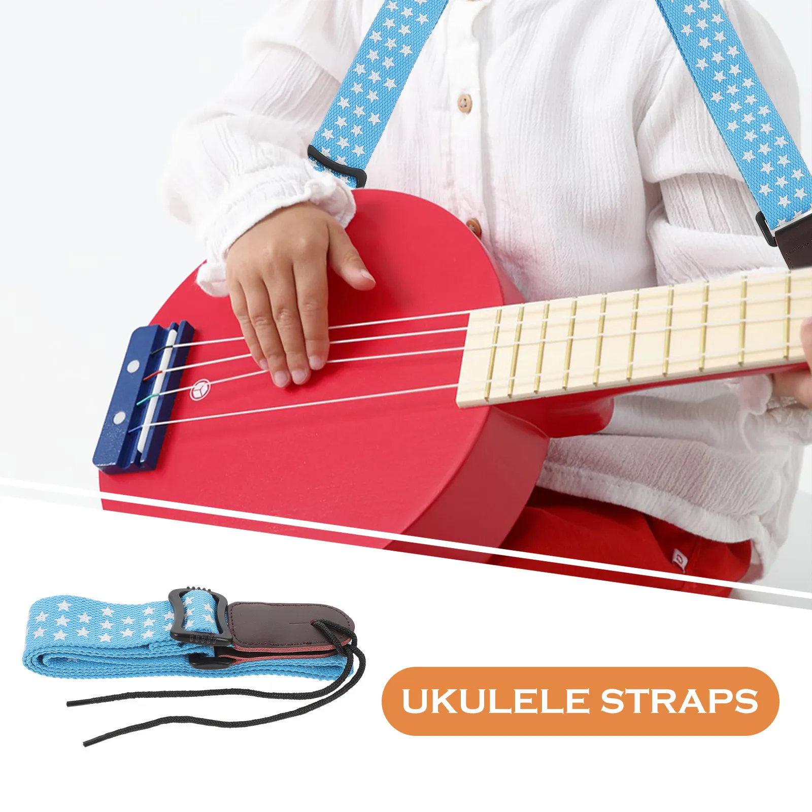 Adjustable Ukulele Strap Made of High Strength Cotton and Reinforced Head for Secure Fit Ideal for Standing Performance
