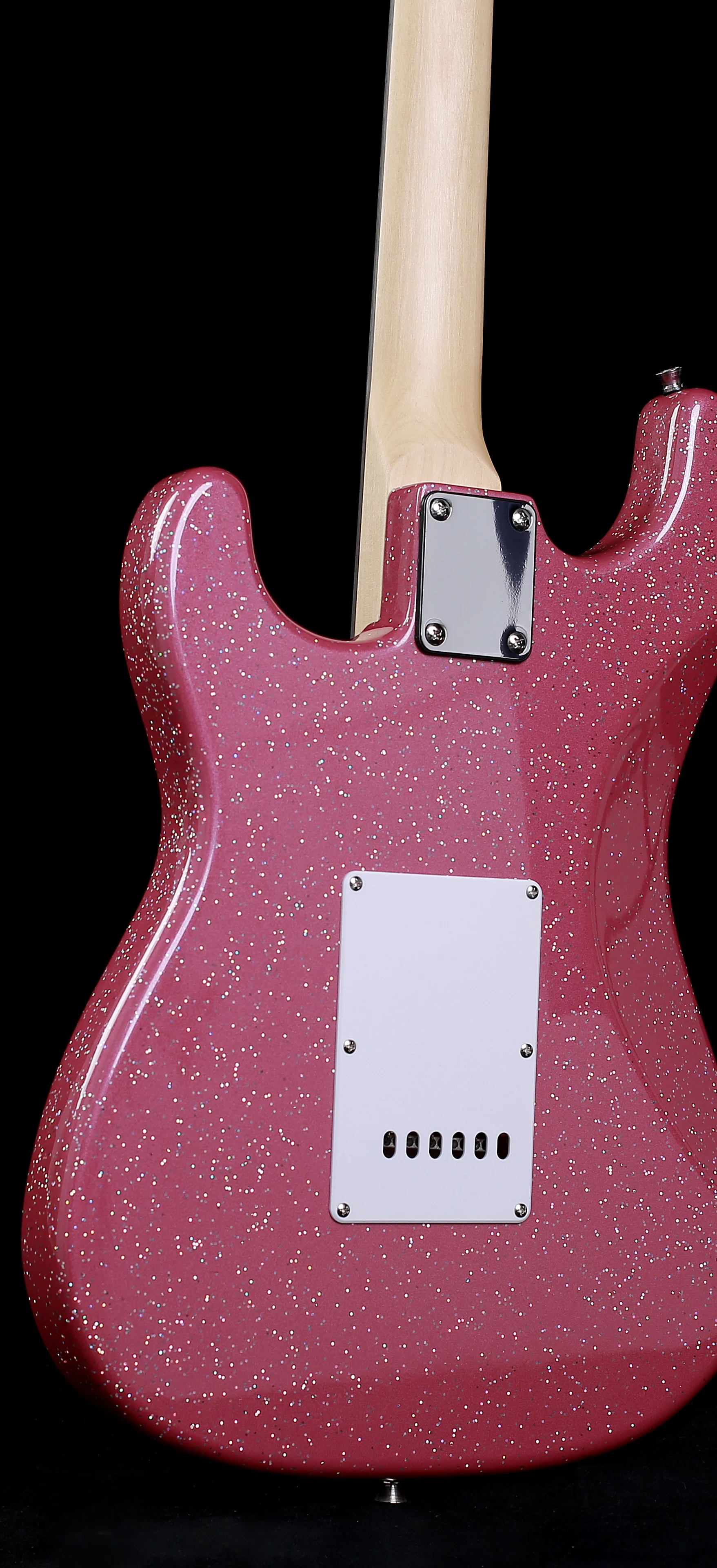 In stock, High quality shiny rose gold 6 string electric guitar, can be customized, order can be shipped，Goods in stock.