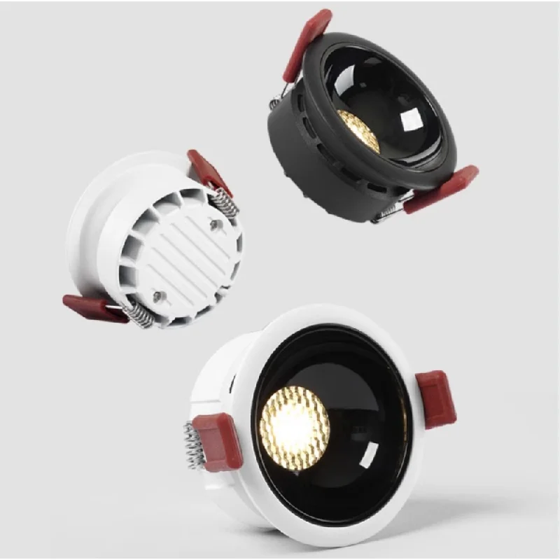 Anti-glare Recessed Ceiling Downlight lamp 5W 7W 9W 12W 15W 18W honey comb cob led spot lights 85-265V Ceiling Fixtures Lighting
