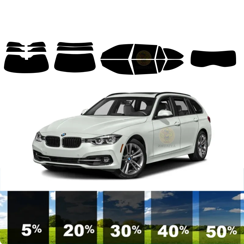 

precut Removable Window Tint Film For Car 100% UVR 5%-35%VLT Heat Insulation Carbon ﻿For BMW 3 SERIES 4 DR WAGON 2014-2018