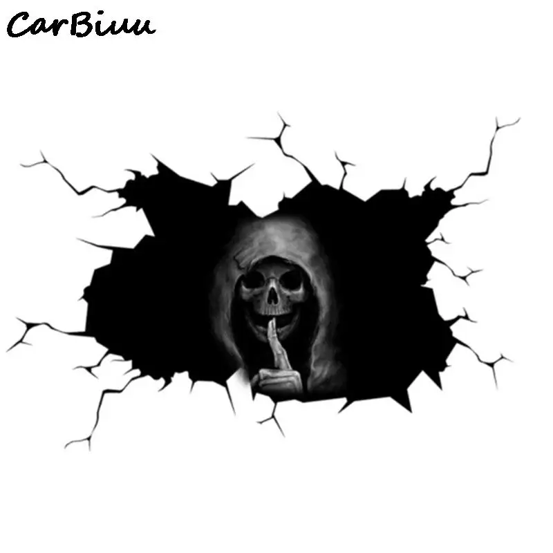 1 Piece Car Stickers Personalized Skull Glass Styling Waterproof Halloween Skull Car Stickers Exterior Decoration 20*30/30*40 CM