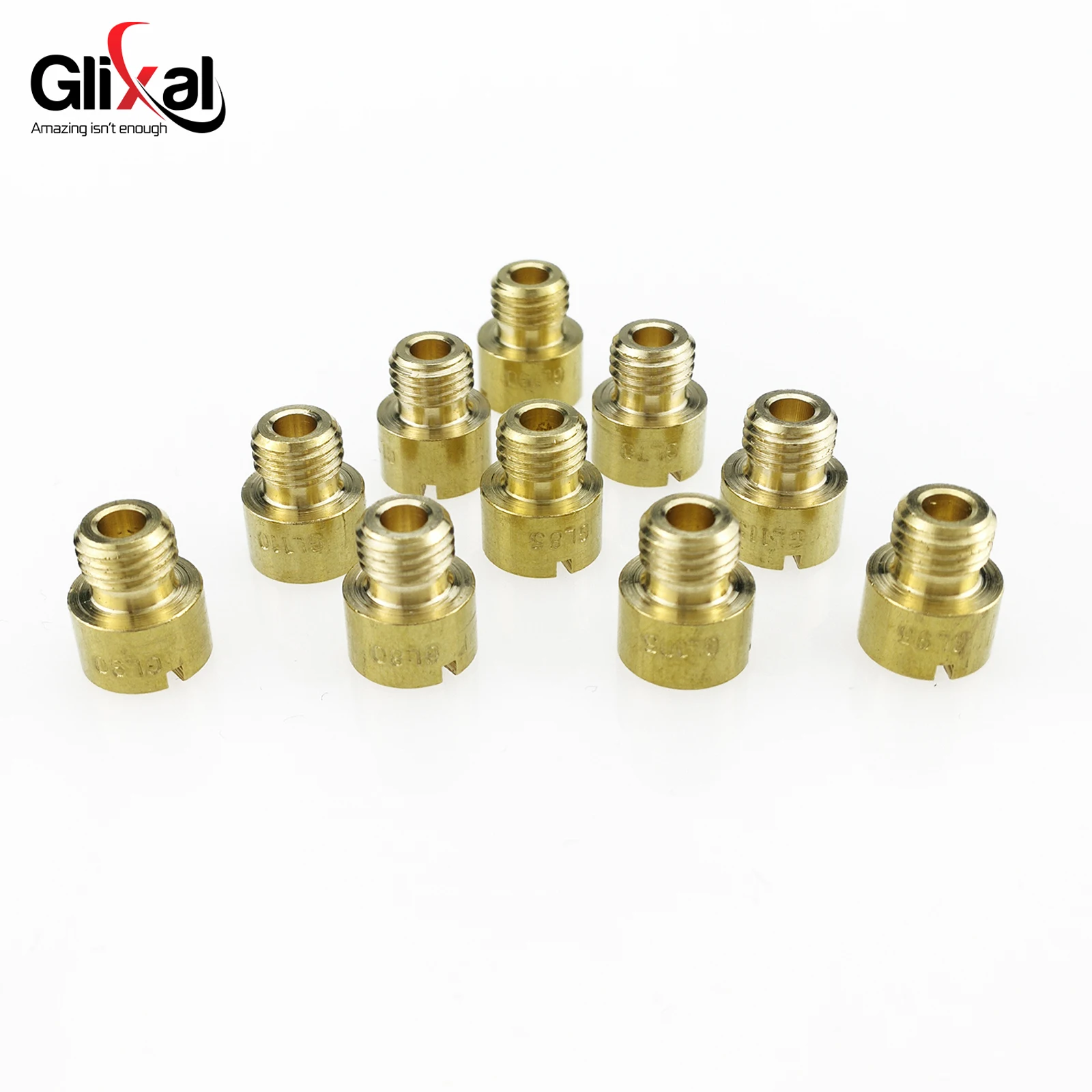 Glixal Jog 50cc 72cc 90 1PE40QMB Scooter Carburetor Mikuni VM11/22 Main Jet #70#75#80#85#90#95#100#105#110#115 (10 pcs set)