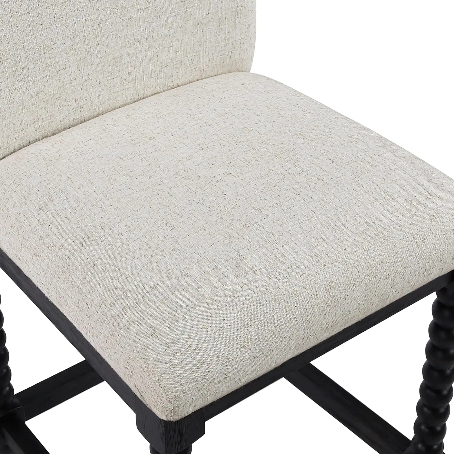 Taburete de madera para mostrador con husillo, asiento acolchado con resorte, silla para isla de cocina de granja de 26'