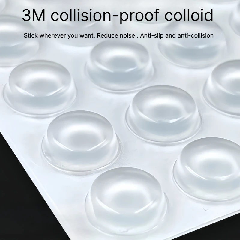 B 100Pcs Soft Silicone Rubber Anti Slip Bumpers Feet Pads Damper Buffer Cabinet Bumpers Silicone Furniture Pads Drawer Door Pad