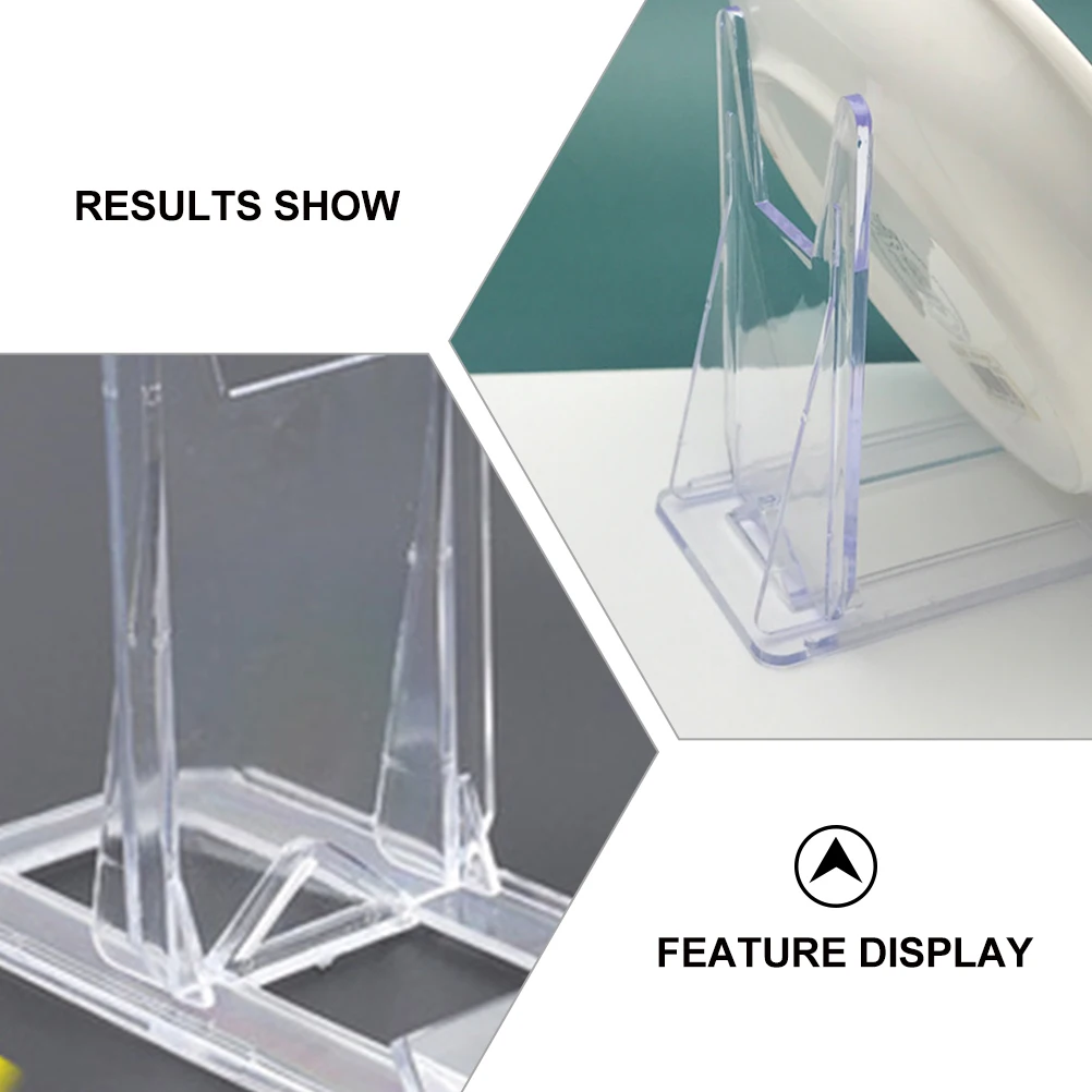 

8pcs Transparent For Plate Display Shelf Plates Bowls Photo Frames Led Lights Space-Saving Storage Display Storage Rack Stand