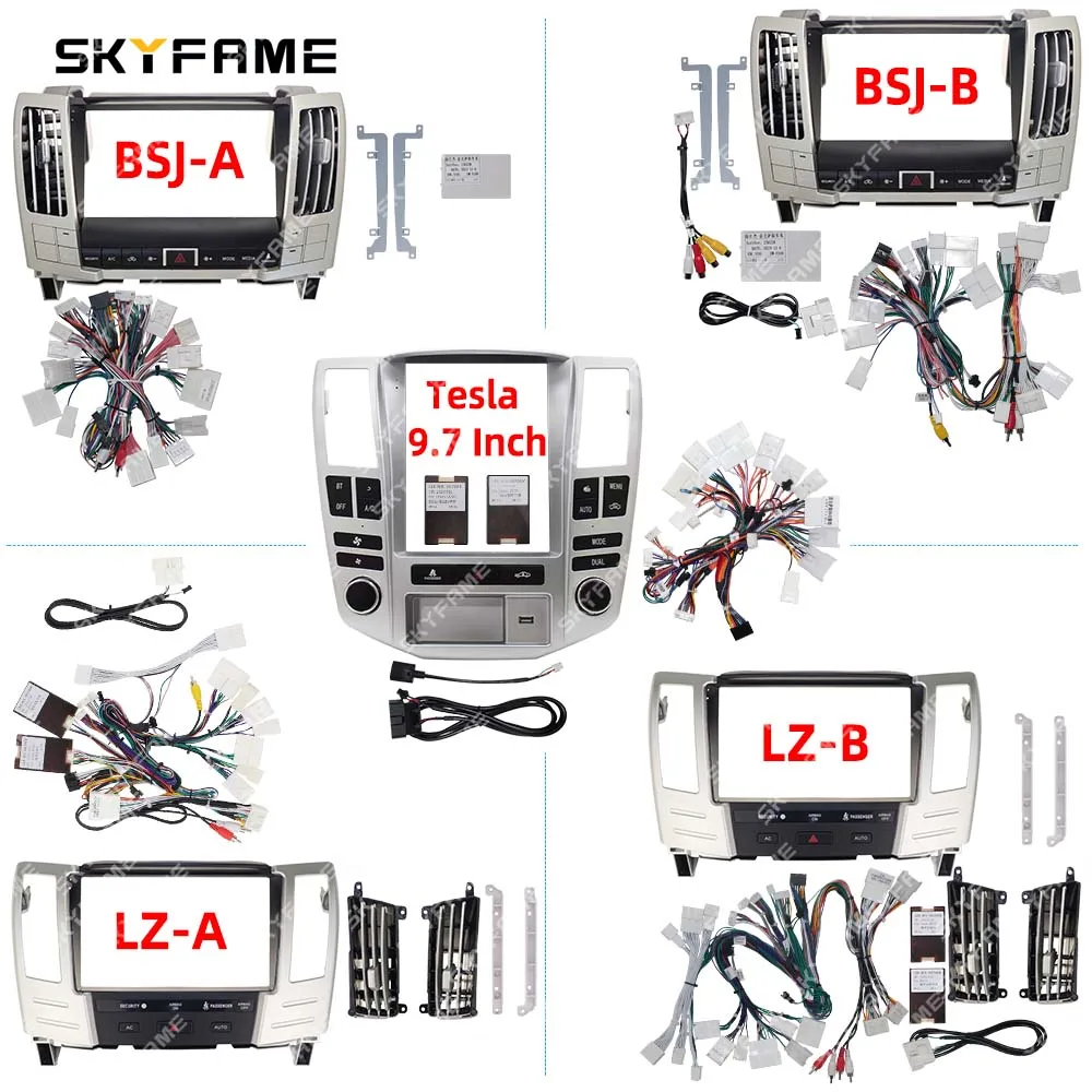 

Car Frame Fascia Adapter Canbus Box Android Radio Dash Fitting Panel Kit For Lexus RX RX300 RX330 RX350 RX400 Toyota Harrier