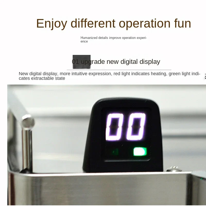 Máquina de café semiautomática italiana em19m3, m2, bomba dupla, doméstica, três furos, máquina de desenho a vapor independente