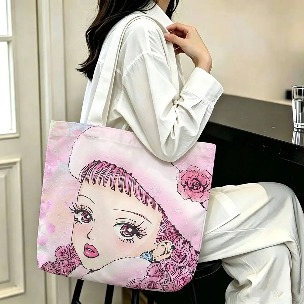 Paradise Kiss Happy Berry Printed Canvas Tote Bag Shoulder Bag Commuter Mommy Shopping Bag