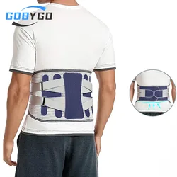 GOBYGO 1Pcs New Hot Pressure Waist Protector Sports Fitness Steel Plate Support Breathable Adjustable Lumbar Support Fixed Belt