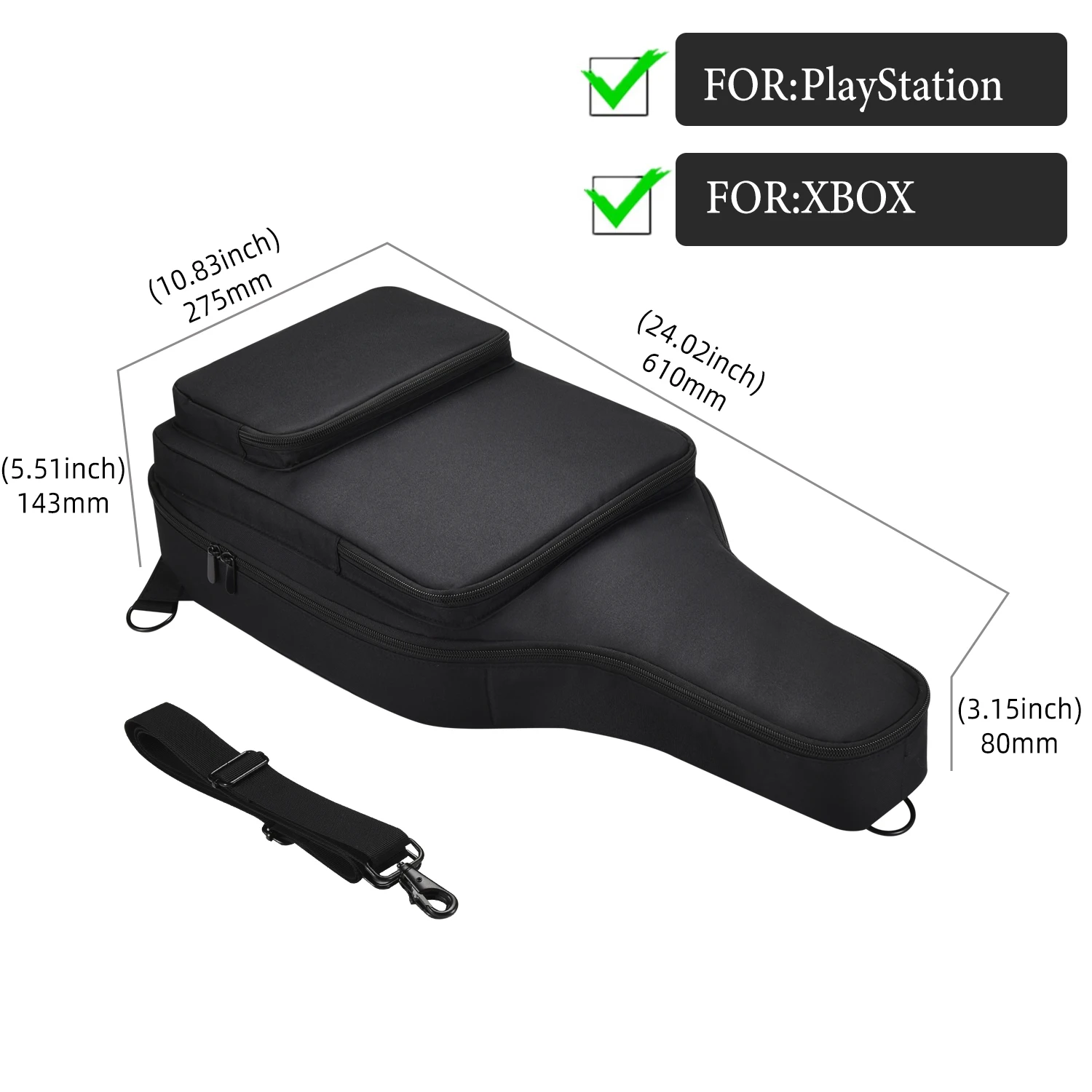 

Portable Carrying Case Adjustable Shoulder Strap Shoulder Bag Backpack Guitar Case for PDP Riffmaster Wireless Guitar Controller