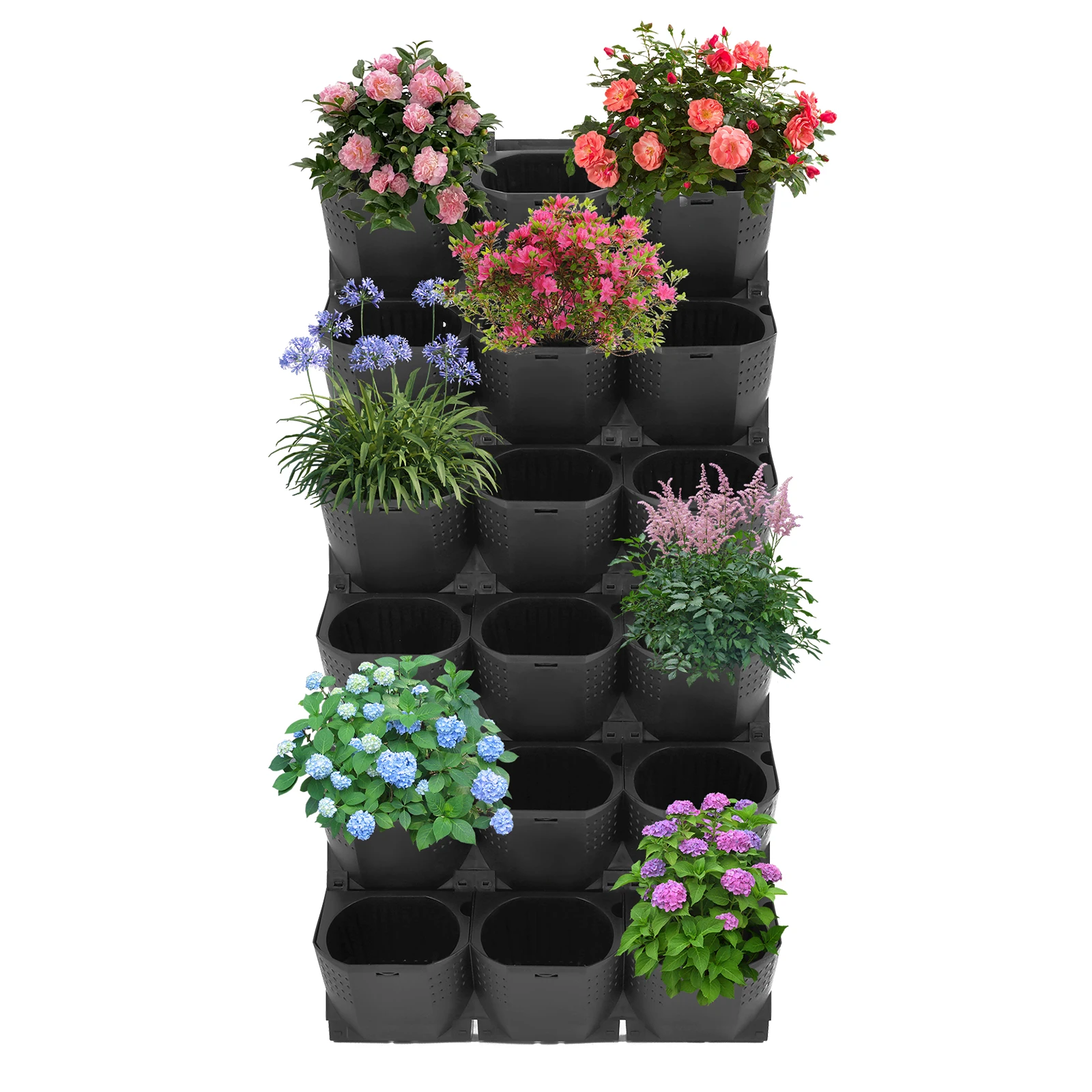 

Wall Planter Self Watering 36 Pockets, Black Vertical Garden Planter Box, Hanging Flower Pot for Indoor Outdoor Balcony