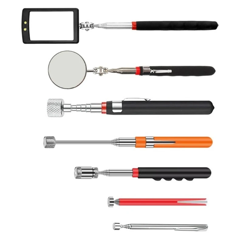 High Strength Telescoping Pickup Set With Rotating Mirror For Auto Repair
