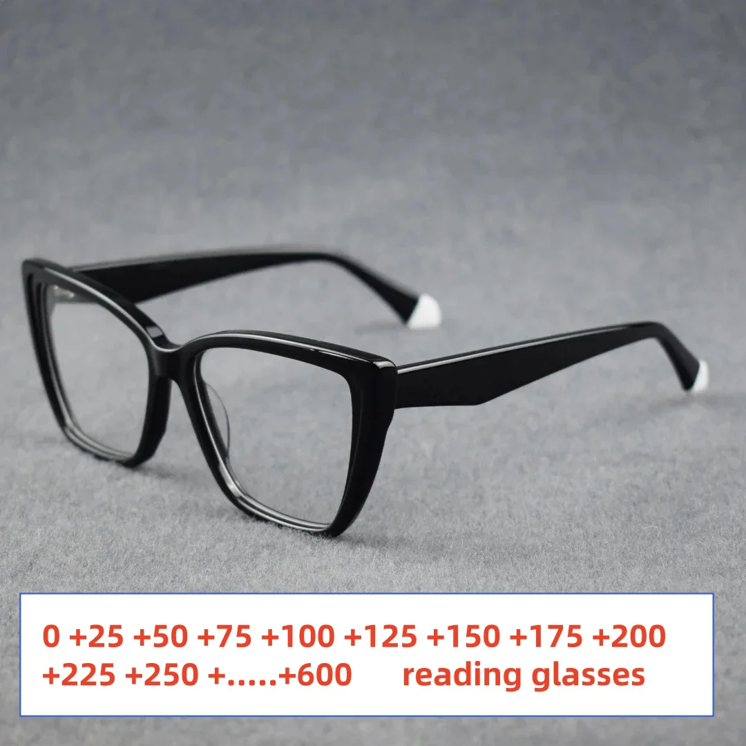 

Acetate Myopia Glasses Frame Men Vintage Eyeglasses Women Optical Prescription Spectacles Eyewear +25--+600