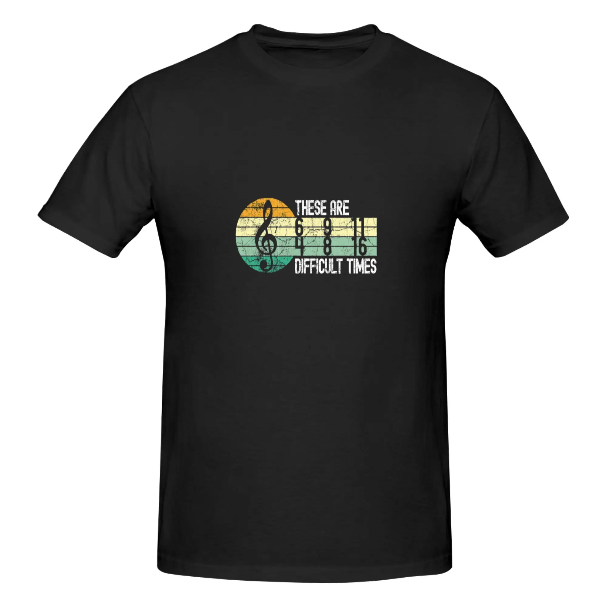 Funny These are difficult times music lover musician Fitted Men's Printed T-Shirt Unisex T shirtBoys