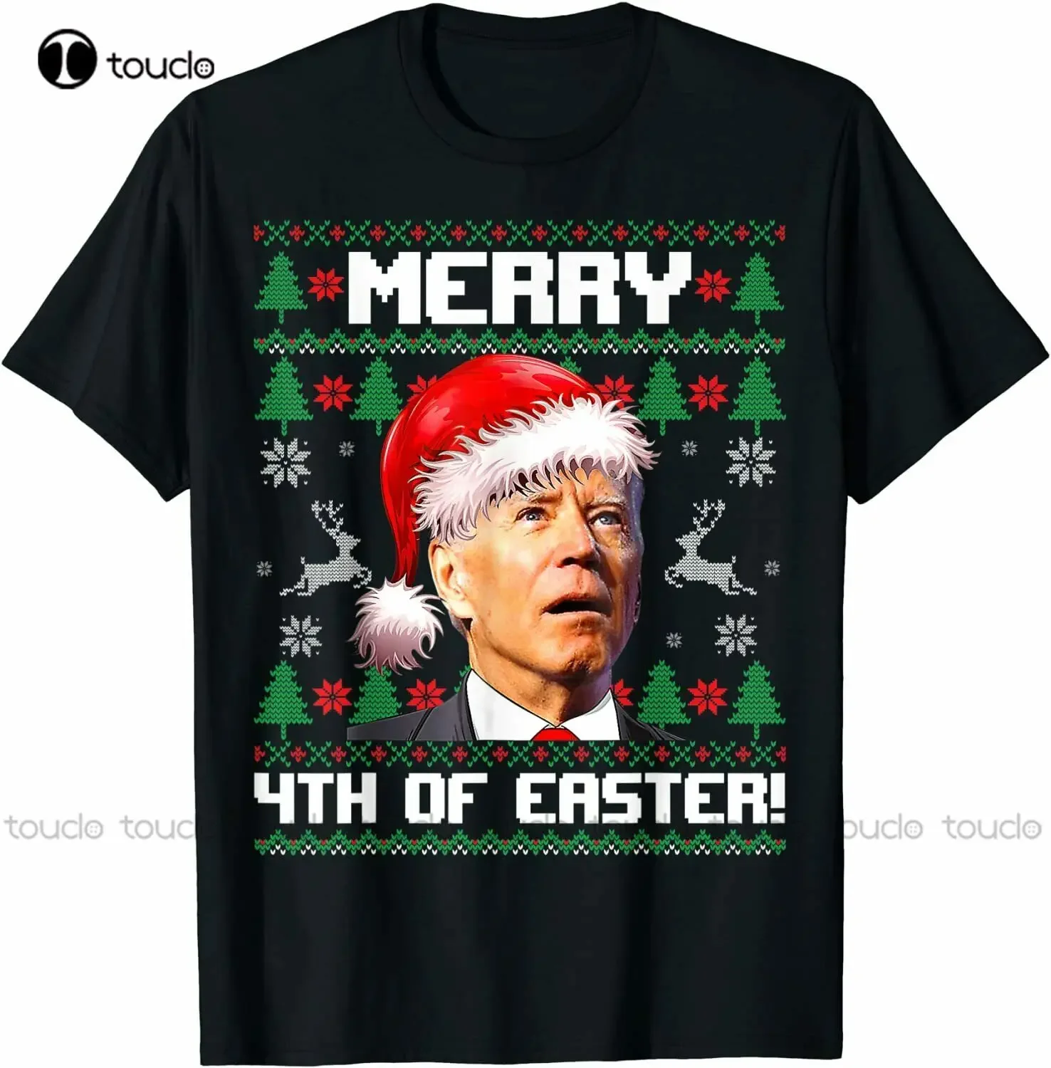 

Santa Joe Biden Merry 4Th Of Easter Ugly Sweater Christmas T-Shirt Tee Shirts Custom Aldult Teen Unisex Xs-5Xl Fashion Funny New