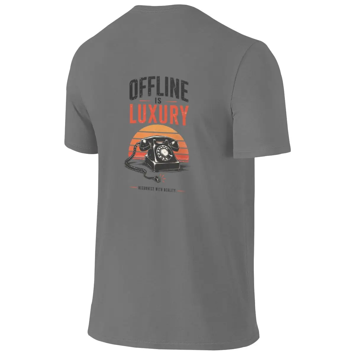 Offline Is Luxury Retro Lifestyle Travel Reversible T-shirt Japanese-Style Vibe Soft Tones Tees