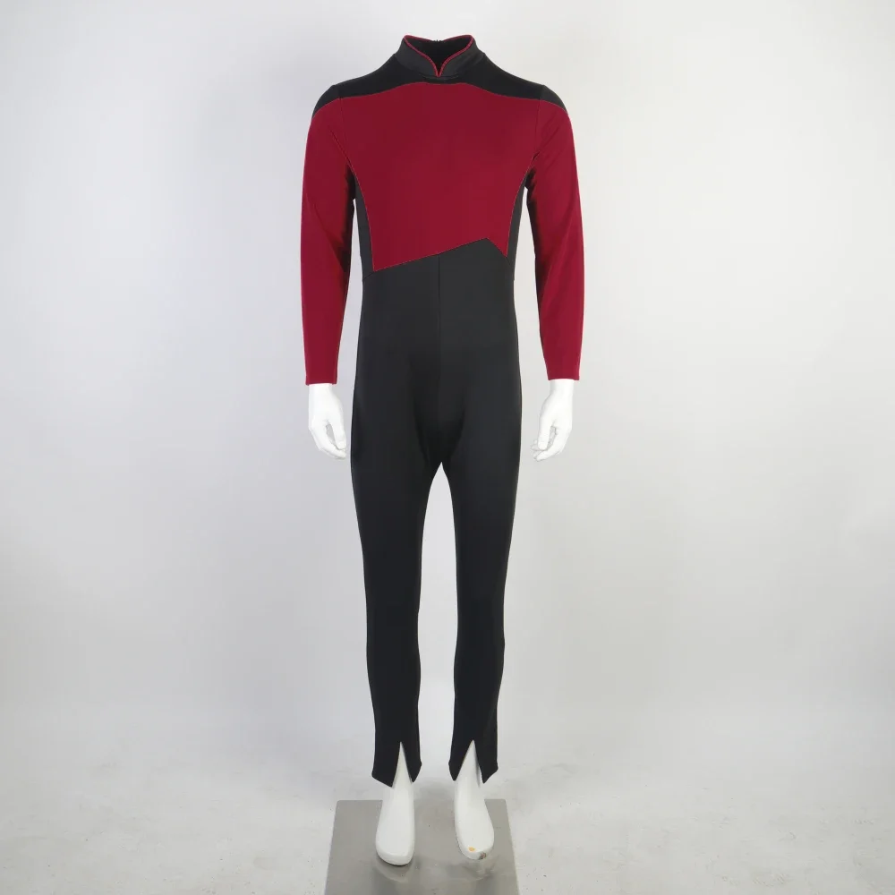 ST Jumpsuit The Next Generation Voyage Cosplay Costume pour adultes, Costumes Zentai, Rouge, Bleu, Jaune, Halloween