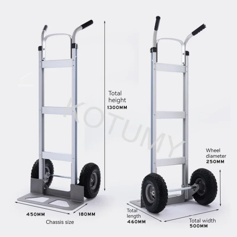 

Stair-Climbing Tiger Car Aluminum Alloy Trolley Cargo Truck Two-Handle Three-Wheeled Stair-Climbing Vehicle 250KG