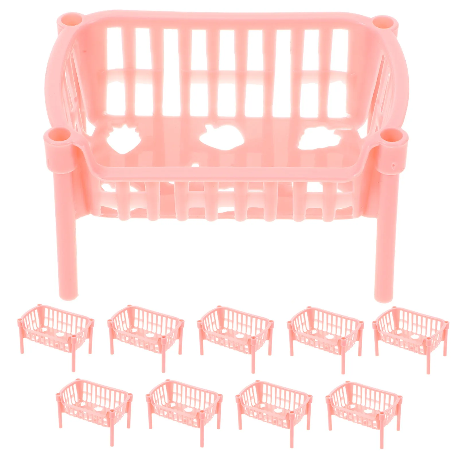 

10Pcs Mini House Shelf Miniature Storage Rack for Mini Potted Plants Flowers Miniature Furniture Ornament Lightweight Space