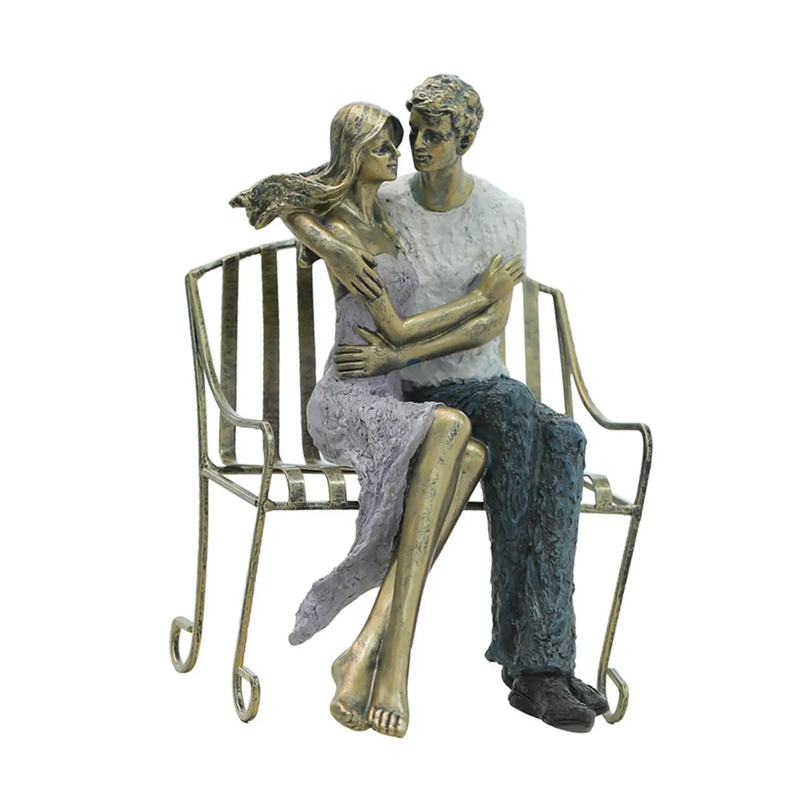 

Couple Figure Sculpture Desktop Decoration for Bedroom Indoor Dining Room