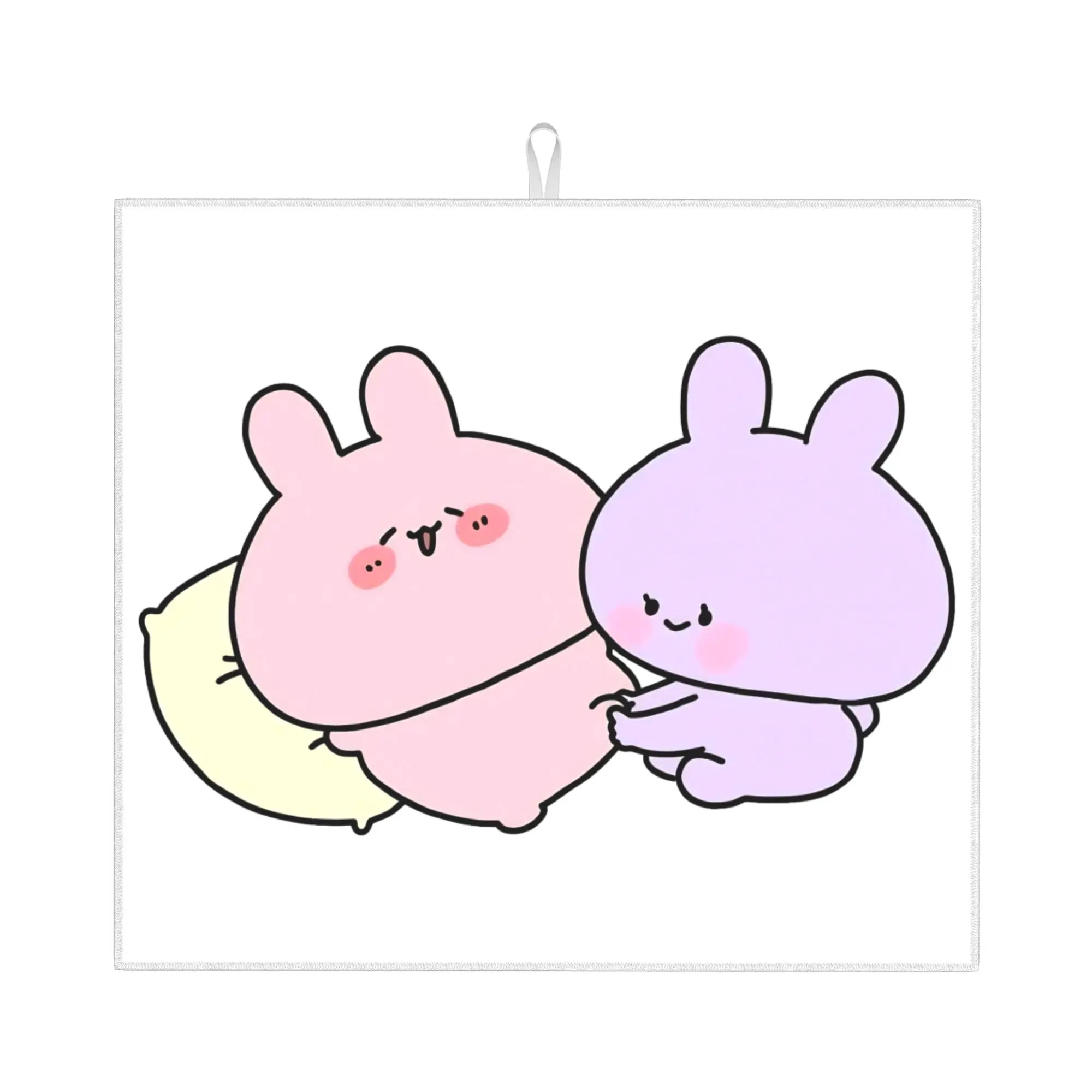 Asamimichaan Anime Cartoons Asamimi Drying Mat For Kitchen Waterproof Non‑Slip Oil Proof Reusable Countertop Protector Mat