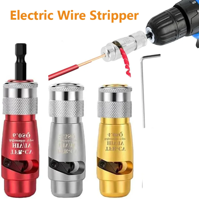 Descascador de fio elétrico, ferramenta de descascamento rápido, máquina de descascar fio elétrico para furadeira elétrica, ferramentas de descascamento de fio