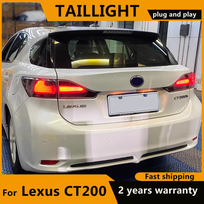 Car Lights for Lexus CT200h Taillights 2011-2017 CT200 LED Tail Lights DRL Turn Signal Brake Reverse Rear Lamp Auto Accessories