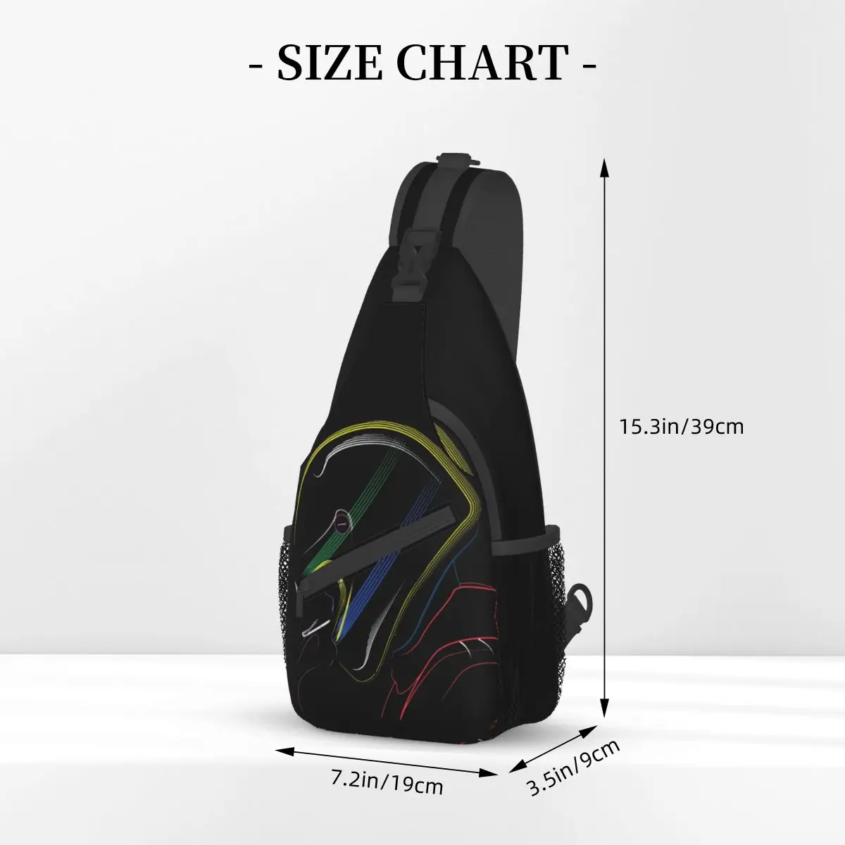 Ayrton Senna Helmet Crossbody Sling Bag Fashion Chest Bag Shoulder Backpack Daypack for Hiking Travel Cycling Bag