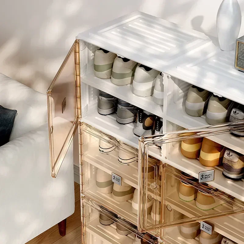 Modern Plastic Shoe Cabinets Dorm Dust Proof Bedroom Camping Portable Shoe Cabinets Shoe Rack Modern Library Zapatero Bedroom r