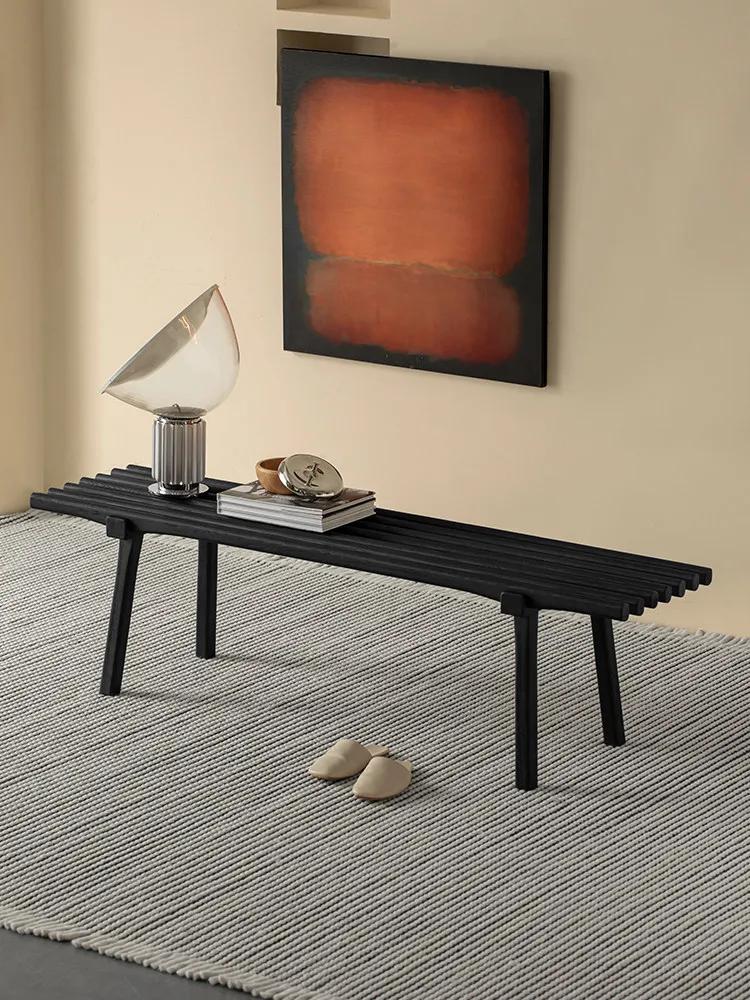 LH boat bench solid wood modern simple dining stool bedroom bedside stool