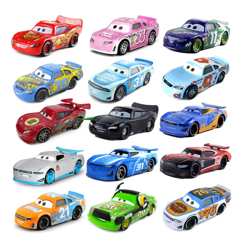 Disney Children Christmas Gift Toys Cars Pixar Cars 3 Cars 2 Toys Lightning Mcqueen Mack Collection 1:55 Diecast Model Cars Toys