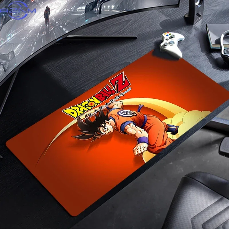 Soft Pink Background Dynamic Red Anime Warrior Mouse Pad, Rubber Non-Slip Base, Smooth Fabric Gaming Desk Mat for Desktop Gaming