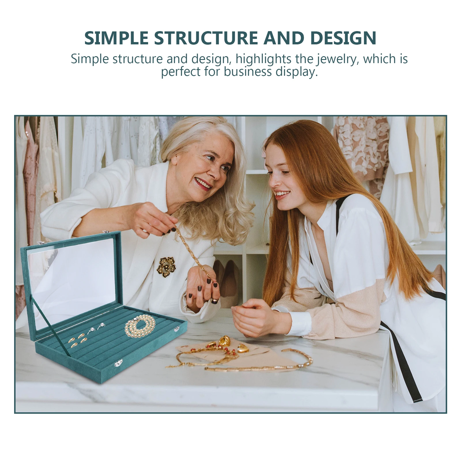 

1 шт., шкатулка для драгоценностей с ворсом и крышкой, персонализированный органайзер для колец, витрина для хранения ювелирных изделий, многослойный дизайн, подарок на свадьбу, день рождения