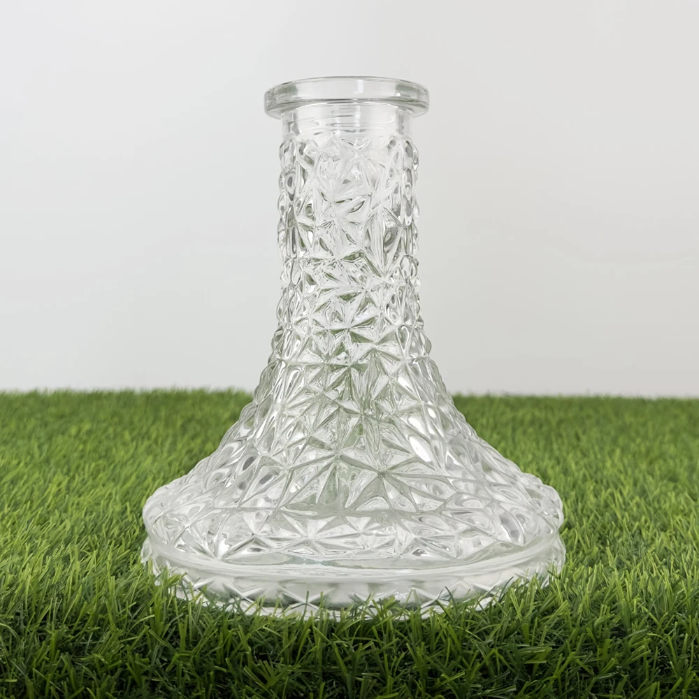 Lomint-متوسطة الحجم الزجاج الشفاف إناء النرجيلة ، النقش زجاجة عملية ، قاعدة الشيشة ، اكسسوارات تشيتشا ، قطر 17 سنتيمتر ، LM-V007 #5