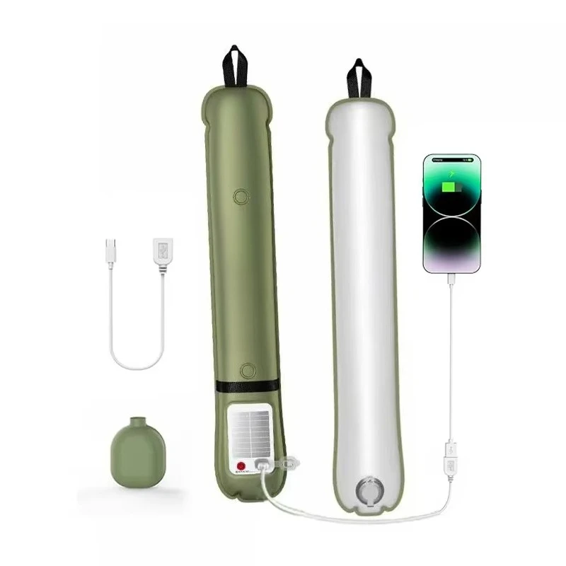 Patent Outdoor Solar Inflatable Air Column Folding Waterproof Magnetic Attraction Camping Lamp TUBE LIGHT