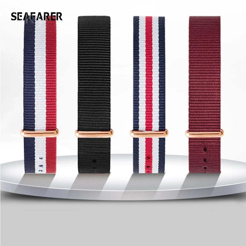 Top Quality Nylon band 12 13 14 16 17 18 19 20mm 22mm Army Sports DW Wrist Strap for Daniel Wellington Men Watchbands