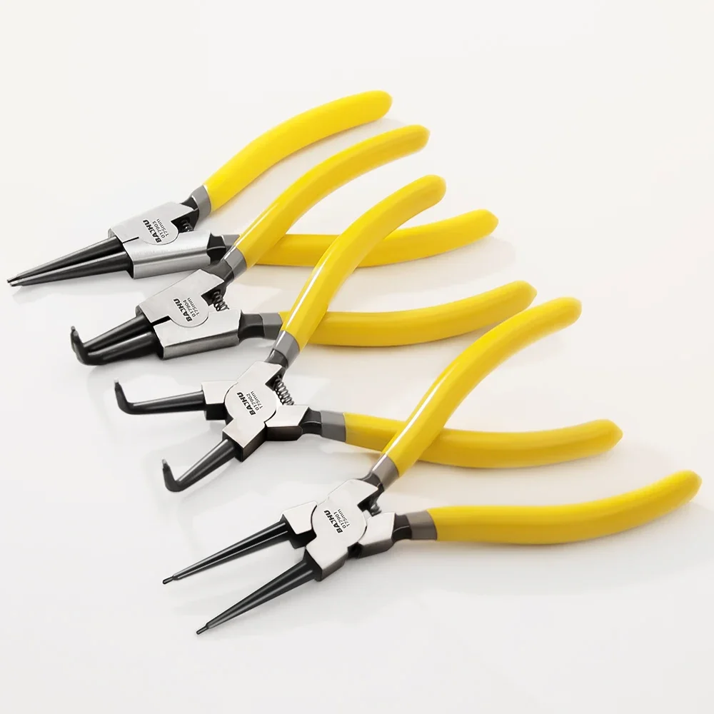 Pinze esterne interne portatili da 7 pollici Pinze di fissaggio Pinze per anelli elastici multifunzionali in acciaio al carbonio per utensili manuali