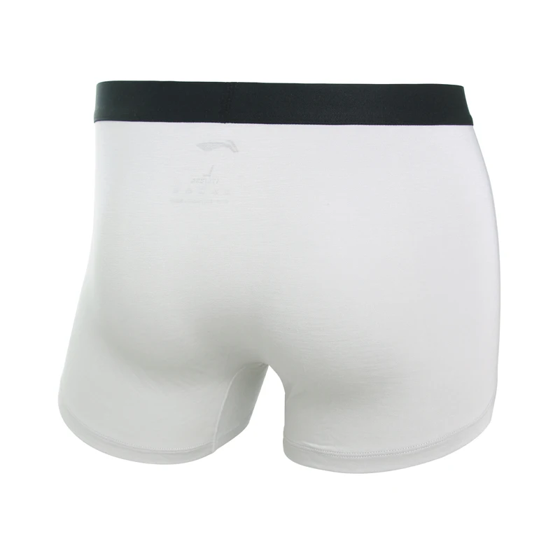 Li-Ning Men GYM Underwear Solid Color Breathable 94%Modal 6%Elastane Male Boxer Brief LiNing Sports Underpants Shorts AUAV005 image 6