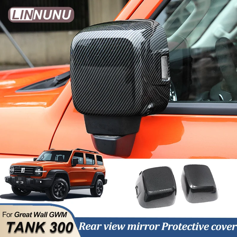 

LINNUNU автомобильное боковое зеркало заднего вида, защитный чехол, накладка из АБС-пластика для GWM Tank 300, аксессуары для внешней модификации, предотвращающие царапины
