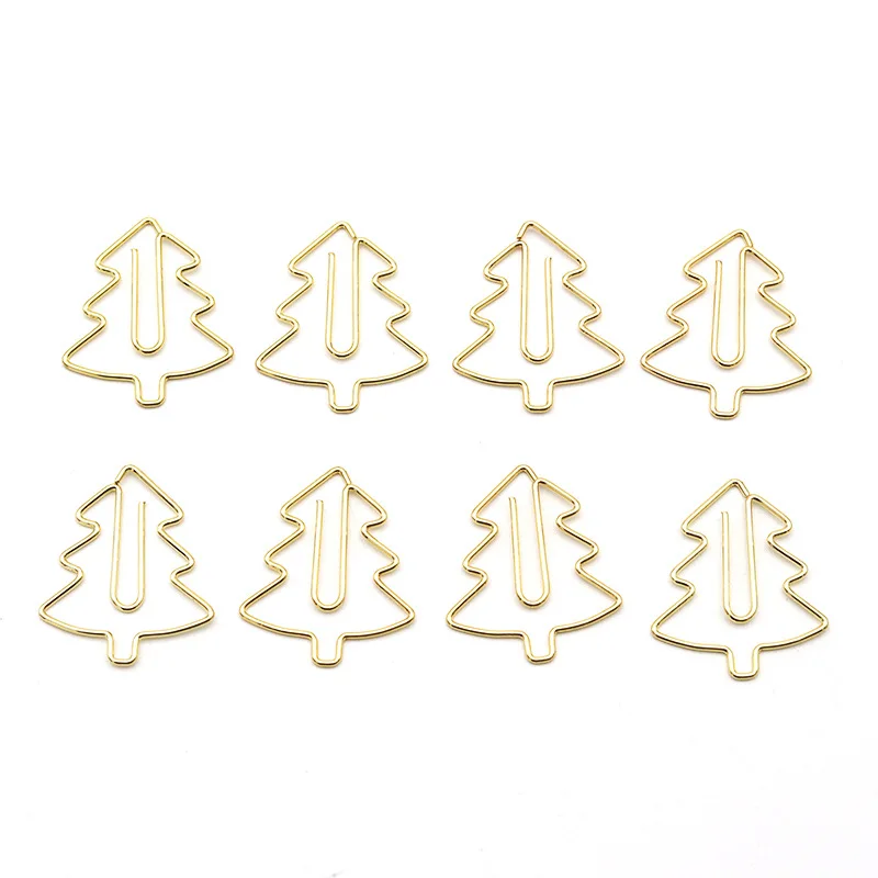 50/20 قطعة شجرة عيد الميلاد المعدنية دبابيس ورق لطيف Kawaii المرجعية مذكرة صور رسالة كليب اللوازم المكتبية الطلاب الهدايا القرطاسية #5