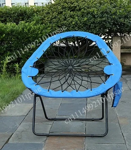 Portable Outdoor Folding Chair Spring Stool Lazy Seat Compact Camping Fishing Oxford Cloth Lightweight