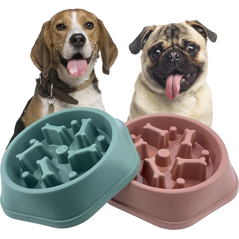 Non-slip Slow Feeder Dog Bowl Anti-glutton Dog Food Bowl Keep Fit Dog Bowls Slow Feeding Bowls for Dog Medium Small Breeds