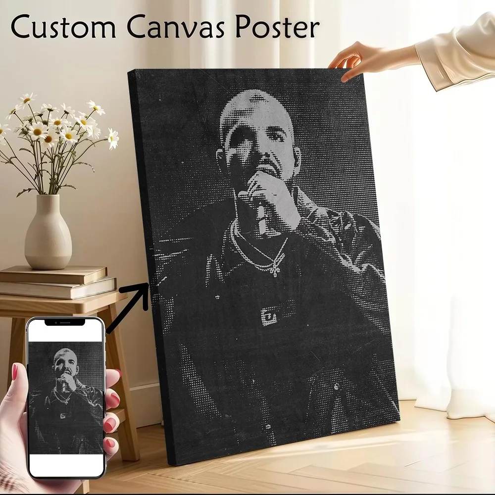 Drake Performing With Microphone Specialty and Themed Home Decor Items Pictures Wall Decoration Painting Decorative Picture Art