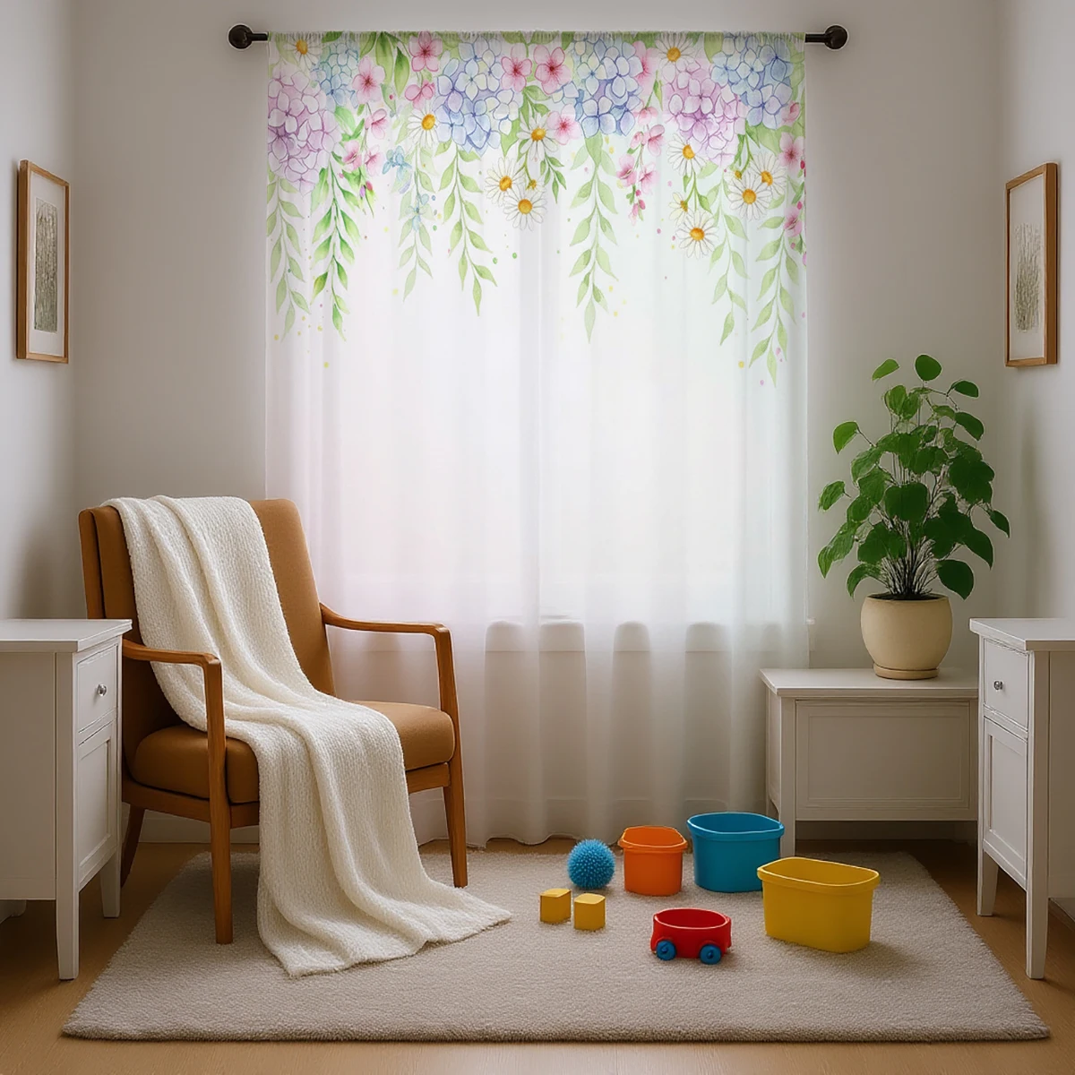 Gorden Transparan Motif Bunga - Curtain Sheer Voile ulasan dan harga